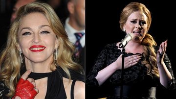 Madonna se rende ao talento de Adele - Foto Montagem