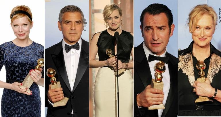 Michelle Williams, George Clooney, Kate Winslet, Jean Dujardin e Meryl Streep - Getty Images