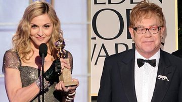 Madonna e Elton John protagonizam o ‘climão’ do Globo de Ouro 2012 - Getty Images