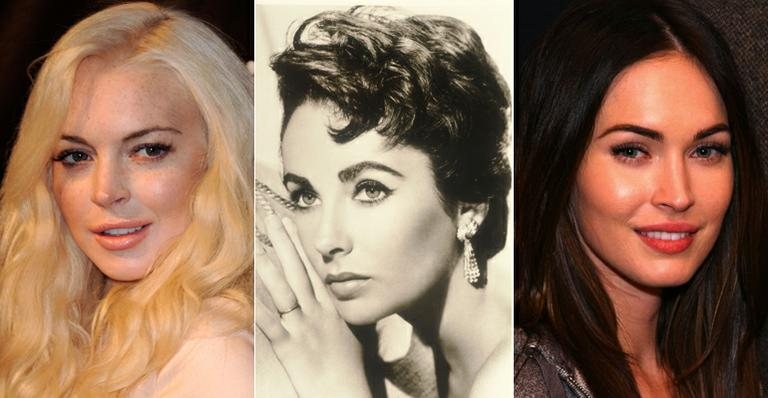 Lindsay Lohan, Elizabeth Taylor e Megan Fox - Getty Images