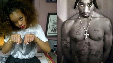 Rihanna exibe tatuagem em homenagem a Tupac - Reprodução Twitter
