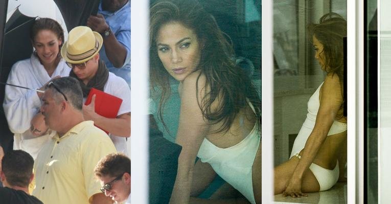 Jennifer Lopez (acompanhada do namorado Casper Smart), posa para fotos sensuais em Miami - Grosby Group