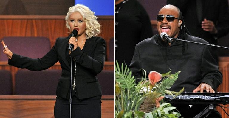 Christina Aguilera e Stevie Wonder - Getty Images
