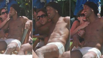 Ronaldinho Gaúcho ganha carinho de morena na praia - AgNews