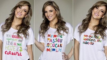 Claudia Leitte com as camisetas descontraídas para o carnaval - Divulgação