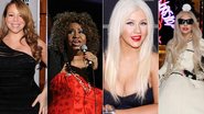 Mariah Carey, Aretha Franklin, Christina Aguilera e Lady Gaga foram algumas das personalidades que lamentaram a morte de Whitney Houston neste domingo, 12 - Fotomontagem