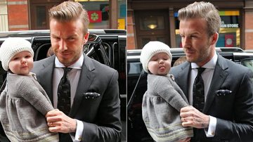 Harper Seven no colo do papai David Beckham - Splash News