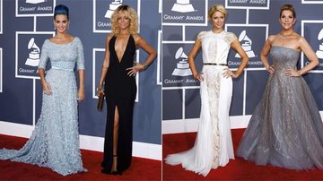 Katy Perry, de Elie Saab Couture, e Rihanna, de Giorgio Armani; Paris Hilton, de Basil Soda, e Joyce DiDonato, de Carolina Herrera - reuters