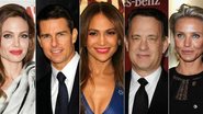 Angelina Jolie, Tom Cruise, Jennifer Lopes, Tom Hanks e Cameron Diaz - Getty Images