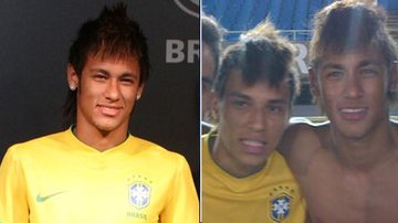 Jogador de futebol Neymar conhece sósia - Reprodução / Twitter