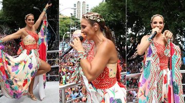 Com vestido estampado, Ivete Sangalo comanda Bloco Coruja - Wallace Barbosa, Adilson Lucas e Daniel Delmiro/AgNews