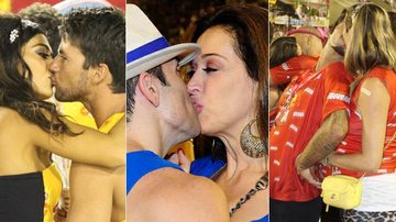 Famosos aos beijos no carnaval do Rio - Fotomontagem