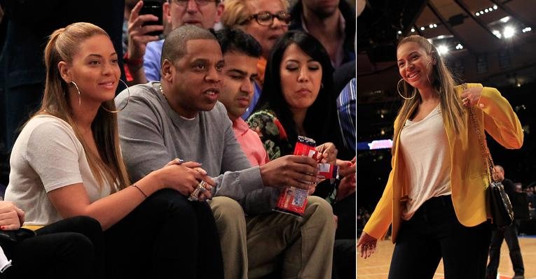 Beyoncé se diverte em partida da NBA, em Nova York - Getty Images