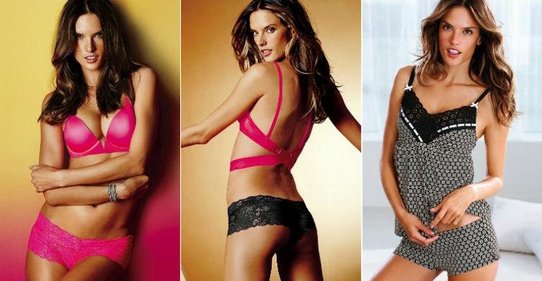 Alessandra Ambrosio em catálogo de lingerie da Victoria's Secret - The Grosby Group