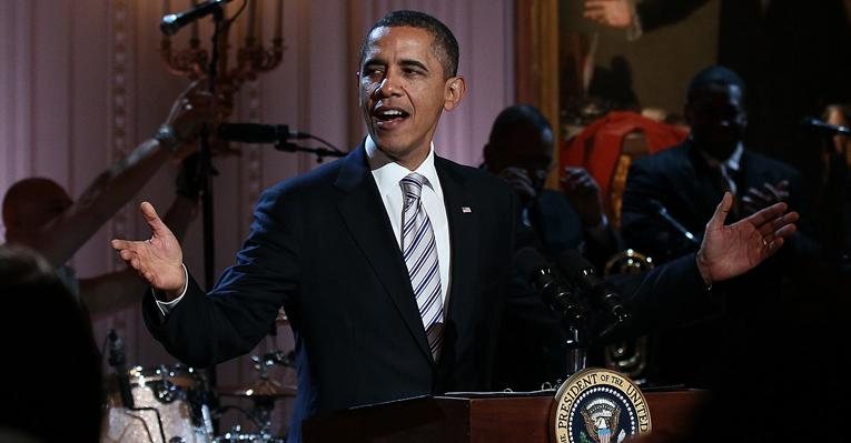 Barack Obama durante show de blues do Mês da História Negra na Casa Branca - Getty Images