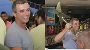 Carnavalesco Paulo Barros com o troféu da Unidos da Tijuca - Marcello Sá Barreto / PhotoRioNews