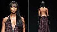 Naomi Campbell em desfile na semana de moda de Milão - Getty Images