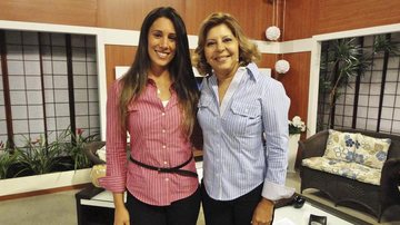 A quiropraxista Fernanda Matioli participa do programa de Nice Passos, na TV Aparecida, em São Paulo.