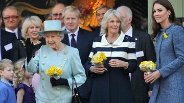Rainha Elizabeth II, Camilla Parker-Bowles e Kate Middleton - Getty Images