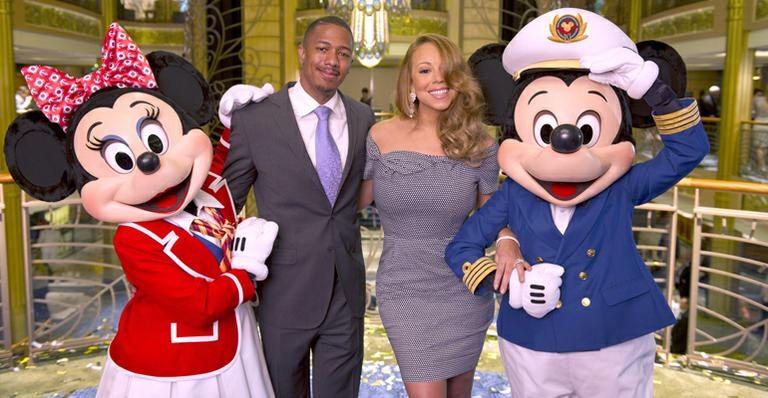 Minnie, Nick Cannon, Mariah Carey e Mickey - Getty Images