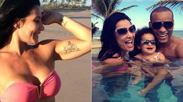 Scheila Carvalho faz tatuagem com o nome da filha Giullia - Reprodução / Twitter