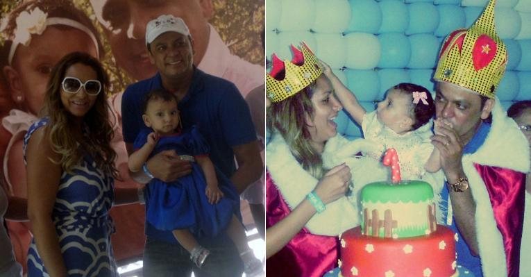 Aline Rocha e Frank Aguiar comemoram o primeiro aniversário da filha Valentina - Erasmo Nascimento/Produção Frank Aguiar