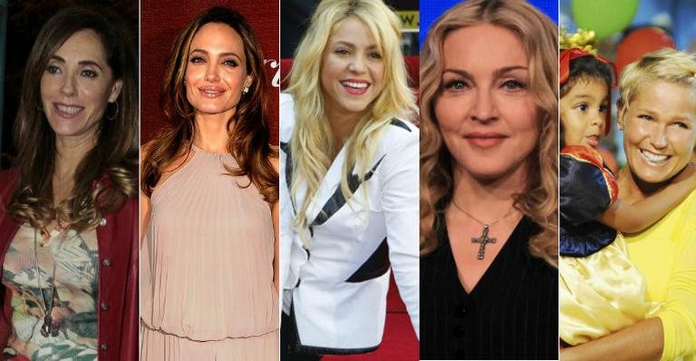 Christiane Torloni, Angelina Jolie, Shakira, Madonna e Xuxa - Arquivo CARAS