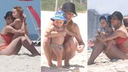 Danielle Winits brinca com seu caçula Guy em praia carioca - Fabio Martins / AgNews