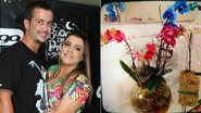 Carlos Henrique Lima dá flores para Preta Gil - AgNews; Reprodução / Twitter