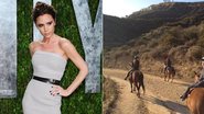 Victoria Beckham mostra o filho andando a cavalo em Hollywood - Fotomontagem