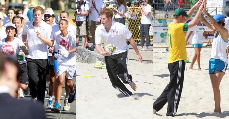Príncipe Harry: maratona, rugby e vôlei no Rio de Janeiro - Reprodução/AgNews