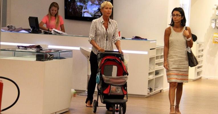 Xuxa sai às compras com seu cãozinho Dudu - Daniel Delmiro/AgNews