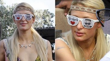 Paris Hilton usa óculos em homenagem a Afrojack em festa na Flórida - The Grosby Group