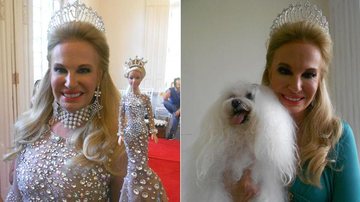Brunete Fraccaroli desfilou vestida de Barbie e com sua cachorrinha Sissi em evento infantil - Divulgação