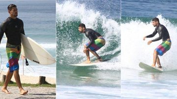 Cauã Reymond: surf na Barra da Tijuca - Delson Silva / AgNews