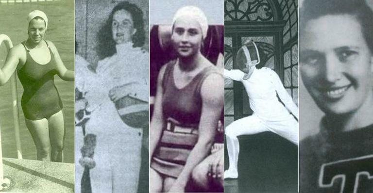 Brasil levou seis mulheres aos Jogos de Berlim, em 1936: Maria Lenk, Sieglind Lenk, Piedade Coutinho, Scylla Venâncio, Helena de Moraes Salles e Hilda von Puttkammer - Reprodução/Divulgação