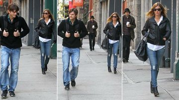 Ashton Kutcher passeia por Nova York, seguido por loira - Grosby Group