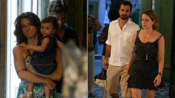 Letícia Spiller com a pequena Stella e Leandra Leal com o namorado Alê Youssef - André Muzell / AgNews