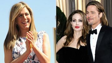 Jennifer Aniston estaria feliz com o noivado de Angelina Jolie e Brad Pitt - Getty Images