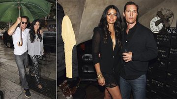 O ator norte-americano Matthew McConaughey e a amada, a top mineira Camila Alves, em passeio pela chuvosa São Paulo. Estiloso, o belo casal rouba a cena em festa. - Manuela Scarpa
