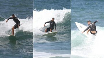 Cauã Reymond surfa na Prainha, Rio de Janeiro - Reprodução/AgNews