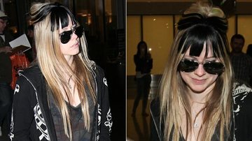 Avril Lavigne exibe cabelo exótico no Canadá - Splash News