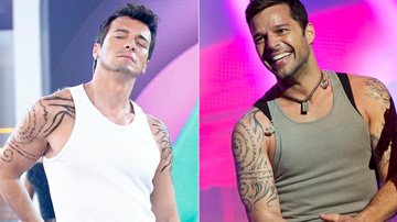 Rodrigo Faro faz homenagem a Ricky Martin em seu programa na Record - Edu Moraes/Record e Getty Images