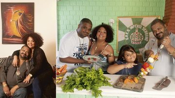 Em casa, o cantor e a mulher, juntos há 25 anos e pais de dois filhos, Arlindinho e  Flora, falam do casamento, em maio. De dieta para o grande dia, a família em ‘churrasco vegetariano.’ - Selmy Yassuda