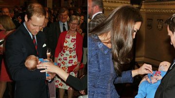 Príncipe William e Kate Middleton mimam bebê durante evento em Londres - Getty Images