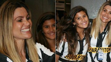 Flavia Alessandra e a filha Giulia vestem a camisa do Botafogo e colocam o coração na torcida pelo time carioca - Julio Mello / AgNews