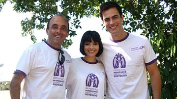 Presidente da campanha, Dr. Renato Kfouri, com Vanessa Giácomo e Carlos Casagrande - Divulgação