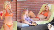 Grávida do quarto filho, atriz Tori Spelling exibe barriguinha na piscina de sua casa em Los Angeles - Grosby Group