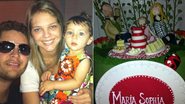 Thais Gebelein, mulher de Pedro Leonardo, ganha bolo para comemorar o primeiro aniversário de Maria Sophia - Reprodução / Twitter