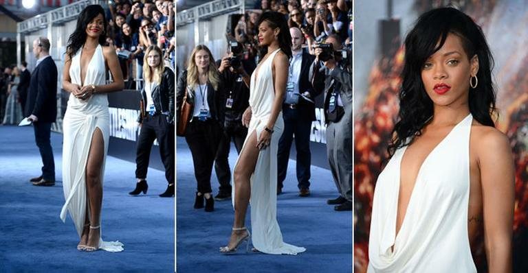 Rihanna na pré-estreia de ‘Battleship - Batalha dos Mares’ - Reprodução/Getty Images
